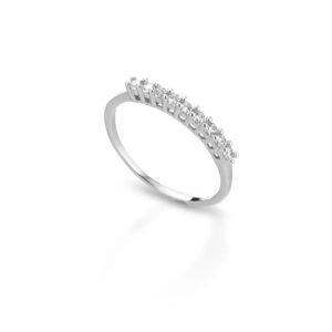 Anello veretta a 10 pietre