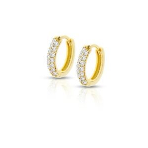 Orecchini cerchio zirconato small