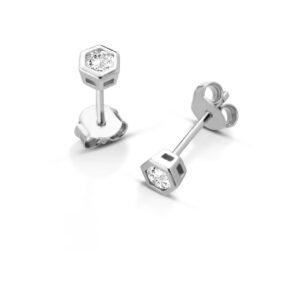 Orecchino punto luce ottagonale