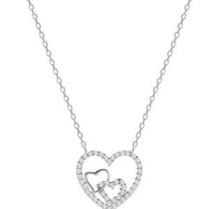 Collana pendente  cuori intrecciati